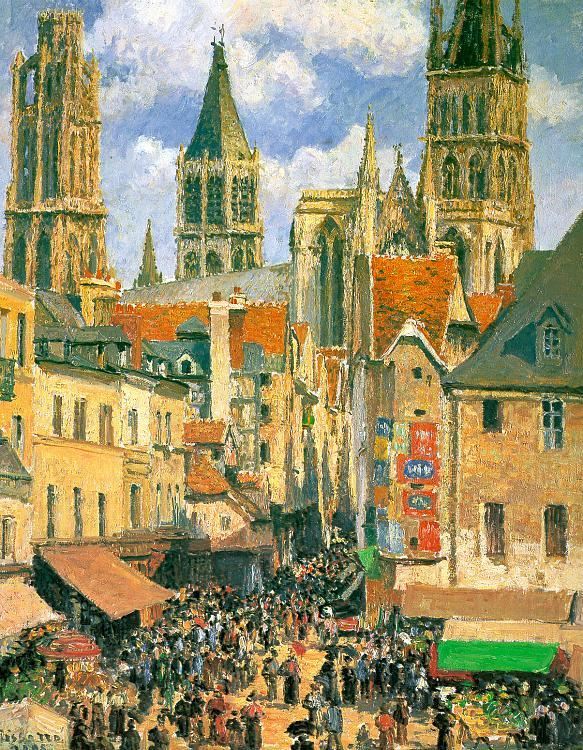 Camille Pissarro The Old Market at Rouen